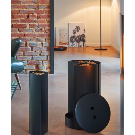 Legno di pellet Magasinier Fractio black Frost diciannove design