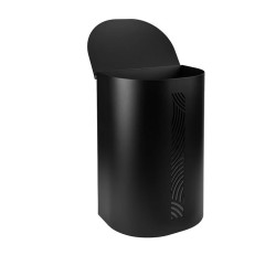 Zenio Wood Pellet Storage Frosted Black Dixneuf Design