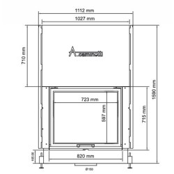 Insert Foyer à bois Flat 75x60 A.Caminetti