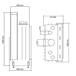 Insert Foyer à bois Flat 90x50 A.Caminetti