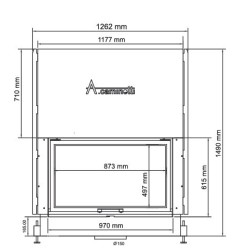 Wood Fireplace Insert Flat 90x50 A.Caminetti