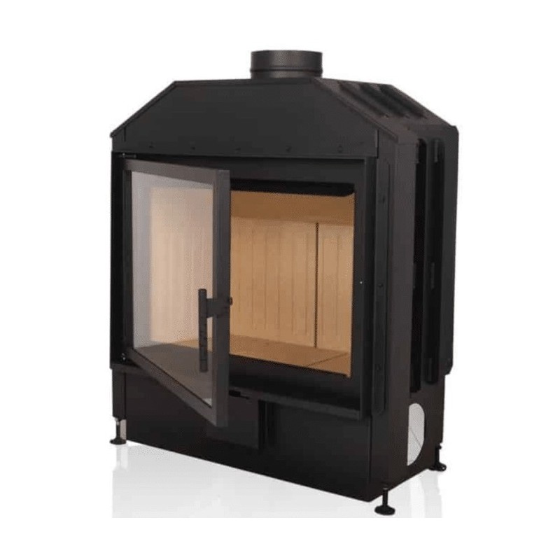 Flat 80 A.Caminetti Open Side Wood Fireplace