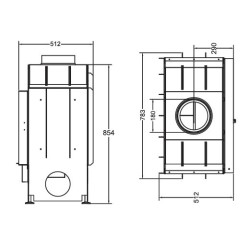 Piso de 50 A.Caminetti chimenea de leña lateral abierta