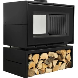 Estufa de leña de doble cara A.Caminetti Túnel 90