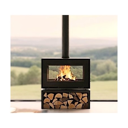 Double-sided wood-burning stove A.Caminetti Tunnel 90