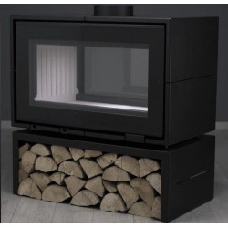 Estufa de leña de doble cara A.Caminetti Túnel 90