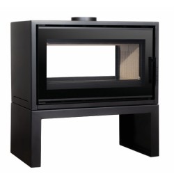 Estufa de leña de doble cara A.Caminetti Túnel 90