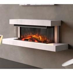 Cheminée électrique Lumen 870 cadre Craie la Nordica