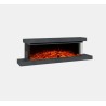 Lumen 1600 electric fireplace in charcoal grey frame by Nordica
