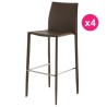 Lot de 4 Chaises de Bar Simili-Cuir Sable KosyForm
