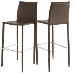 Lot de 4 Chaises de Bar Simili-Cuir Sable KosyForm