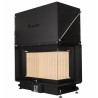 Quattro 90R wood-burning fireplace insert with angled lift-up glass A.Caminetti.