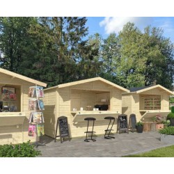 Kaufmannshütte aus Fichtenholz 3x2 m KosyGarden 5.8m2