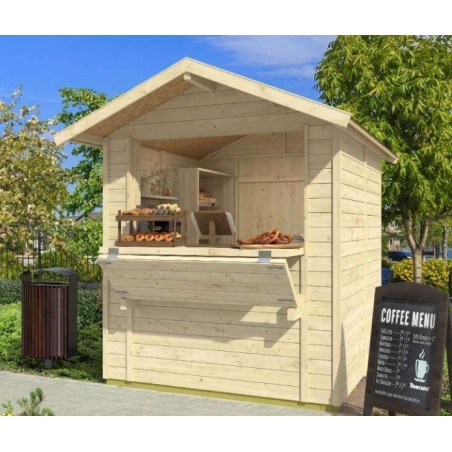 Cabaña de comerciante de madera 1.95x2.25 m Kosy Garden 2.9m2 Ken