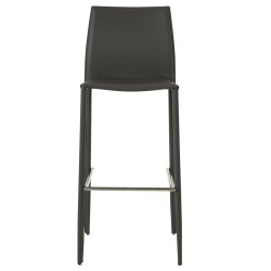 Lot de 2 Chaises de Bar Simili-Cuir Gris KosyForm