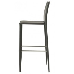 Lot de 2 Chaises de Bar Simili-Cuir Gris KosyForm