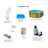 Sunwater 360 All-in-One Holzpool Ubbink Liner Blue