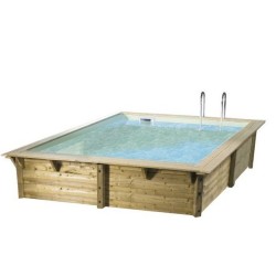 Piscina de madera Ubbink Azura 300x300 H126cm Liner beige