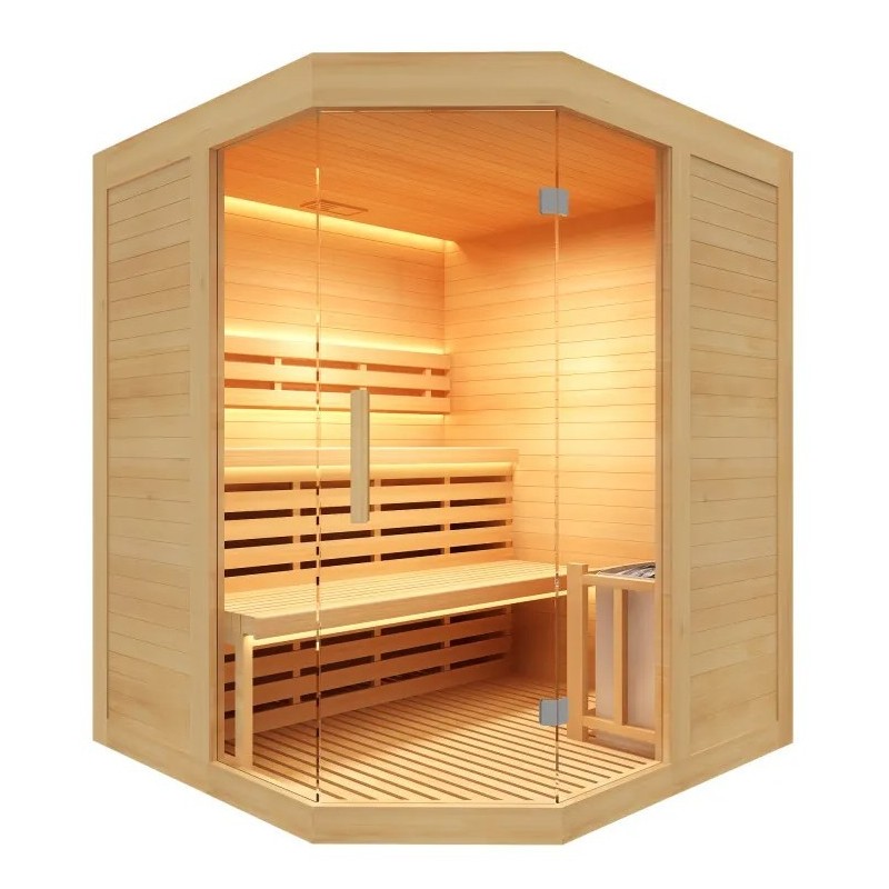 Sauna tradicional Sense 3 plazas con paquete completo de 3,5 kW France Sauna
