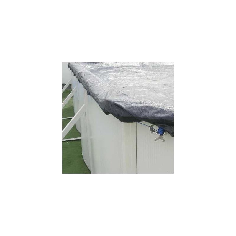 Bâche pour piscine hors sol ovale 550x366 Anthracite