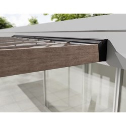 Helsinki 3x6 m Cedar Wood Lean-to-Pergola Sonnenschutzkanopie