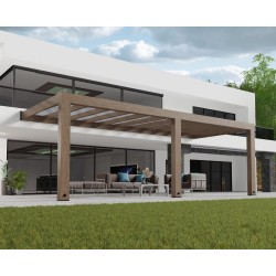 Pergola de madeira de cedro lean- 3x7.3m de Helsinque Canopia de Controle Solar