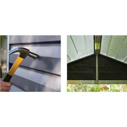 Oberlicht-Gartenschuppen 1.8x3m KosyGarden Polycarbonat Deco dunkelgrau