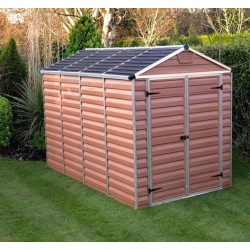 Cobertizo de jardín 1.8x3m KosyGarden policarbonato marrón ámbar