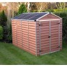 Cobertizo de jardín 1.8x3m KosyGarden policarbonato marrón ámbar
