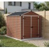Cobertizo de jardín 1.8x3m KosyGarden policarbonato marrón ámbar
