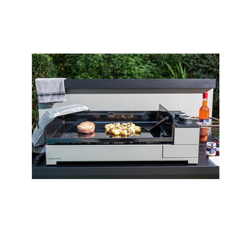 Plancha Gaz Forge Adour Premium Steel 60 Schwarz und Grau