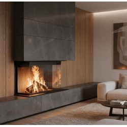 Crystal 90 Premium Wood-Burning Fireplace A.Caminetti 3 Glass Sides