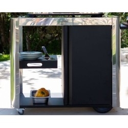 Eno Chariot Achille Inox avec porte noire