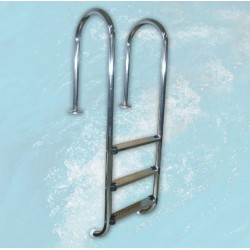 Escada para piscina coberta em aço inoxidável