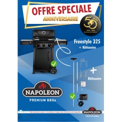Napoleon Freestyle 325 Rotisserie Barbecue Pack with 3 Gas Burners