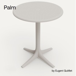 Mesa Redonda Bistro 60 Palm White Vondom