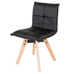 Lot de 2 Chaises Similicuir Noir KosyForm