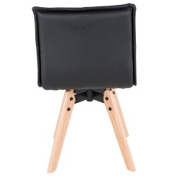 Lot de 4 Chaises Similicuir Noir KosyForm