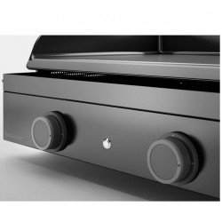 Plancha Gaz Forge Adour Origin 60 Acier 2 Bruleurs 6600 W  Plaque en Fonte Emaillée Inclinable