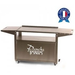 Chariot ANA  Inox avec 4 Roulettes et 2 Tablettes Rabattables 2 ou 3 Feux