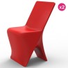 Set von 2 Stühlen Vondom Design Sloo Red