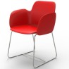 Lot de 2 Chaises Vondom Pezzettina  Rouge Mat et Métal