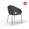 Lot de 4 Chaises Vases Vondom Noir