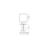 Table Design Pezzettina Vondom Blanc 80x80xH72