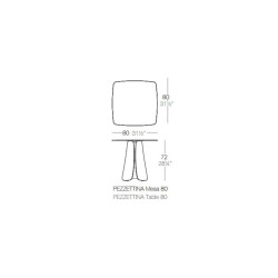 Table Design Pezzettina Vondom Noir 80x80xH72