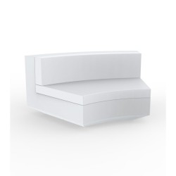 Ensemble Sofa Curve Vela Vondom Blanc Silvertex avec Table Basse