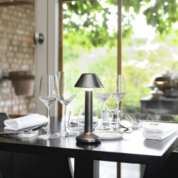 Luminaire de Table Imagilights Led Sans Fil Collection Moments Blanc Cône