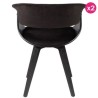 Lot de 2 Chaises Vintage en Velours Noir Mio KosyForm