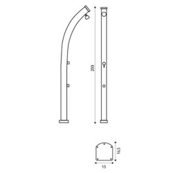 Formidra Jolly Solar Shower 25L Rosa de Aluminio