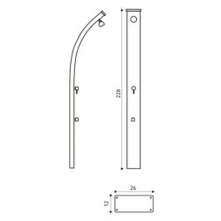 Douche Solaire Formidra Spring 30L Aluminium Rose
